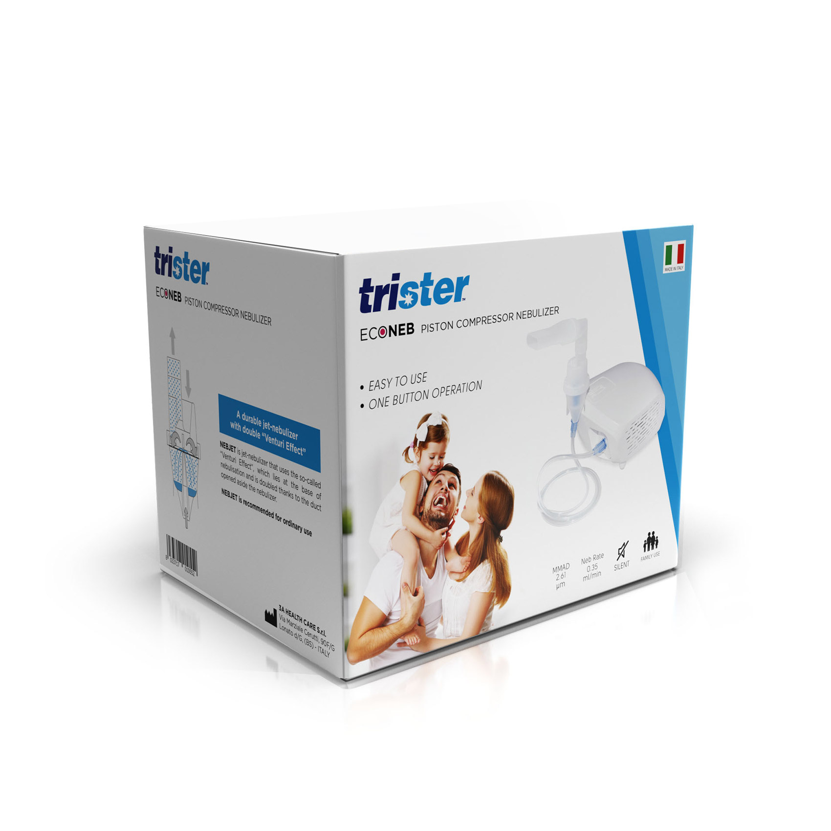 Trister ECONEB Piston Compressor Nebulizer TS-12003A - Health, Beauty ...