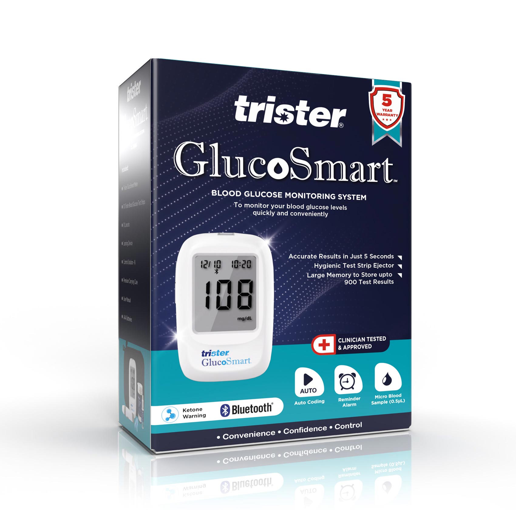 Trister Gluco Smart Blood Glucose Monitoring System TS380BG Health, Beauty & Wellness with